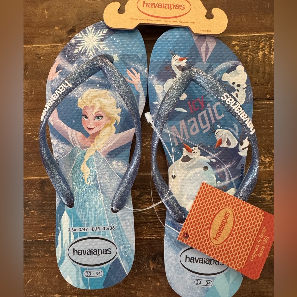 NEW! Havaianas Slim Frozen Flip Flop 3/4Y